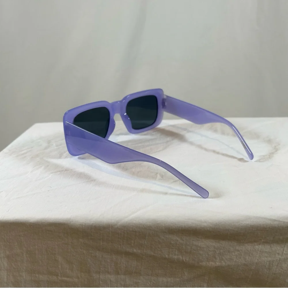 Purple Rectangular Sunglasses - Fashion Women's Shades